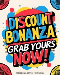 Fototapeta premium Colorful Discount Sale Poster