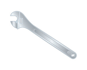 Vector design of a tool called a wrench which is usually used to open and lock or hook an object