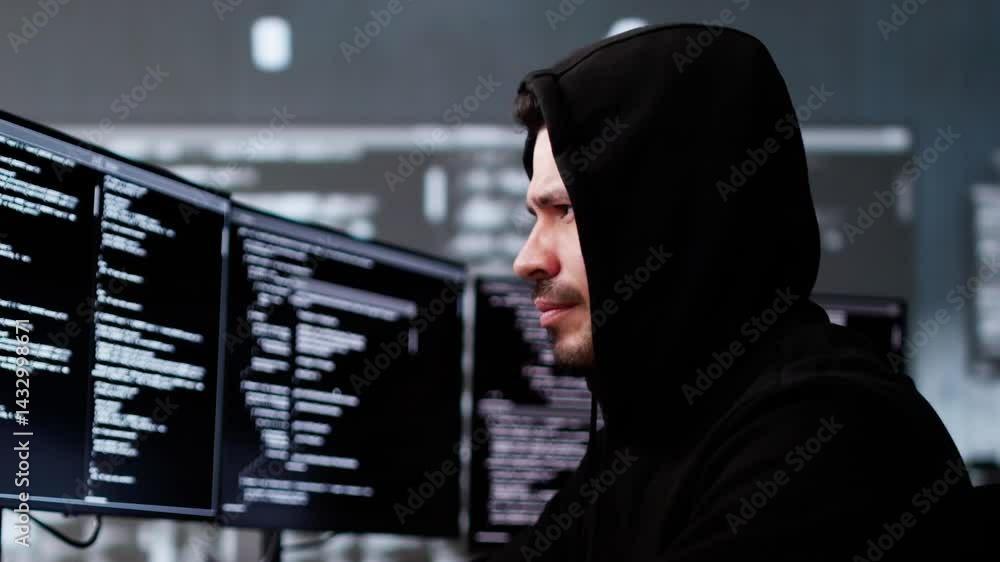 Poster Hacker And Computer Data Breach