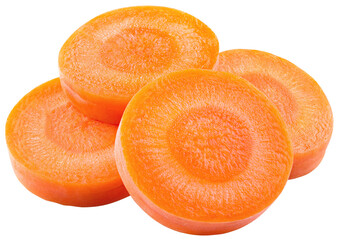 Carrot slice png. Carrot slices on transparent background. Perfect retouched cut carrot no...