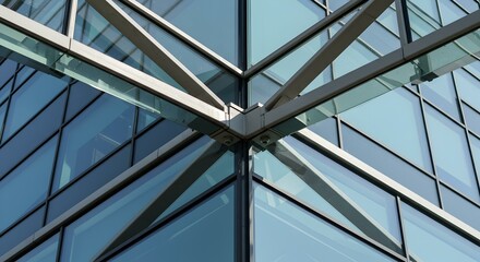 Aerial View of Modern Business District at Dusk