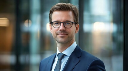 Fototapeta premium A professional financial advisor from Deutsche Bank discussing wealth management services, including asset allocation and investment strategies
