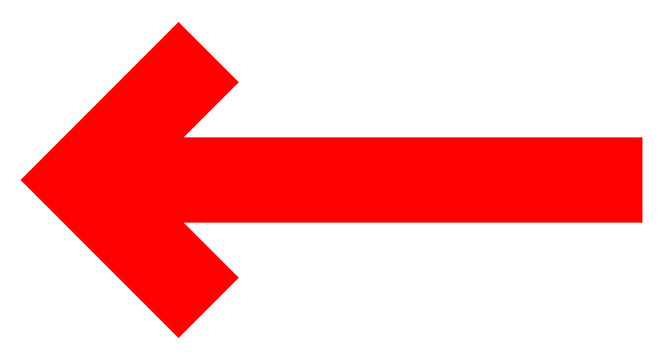 roter Pfeil nach links png mit transparent hintergrund und isoliert
