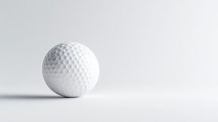 White golf ball on white surface
