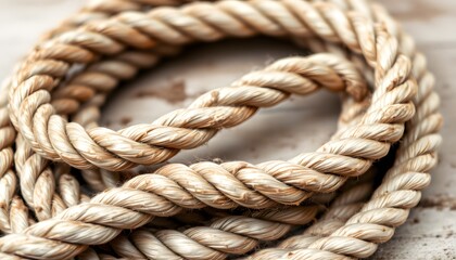 Obraz premium Strong and durable braided rope with intricate weave perfect for various applications