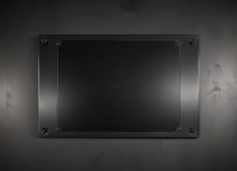 Sleek metal plate against brushed black metal  Modern aesthetic , abstract, reflective
