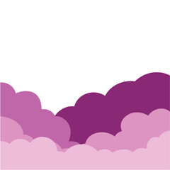 Cloud Corner Border Vector. Cute Decorative Frame Element