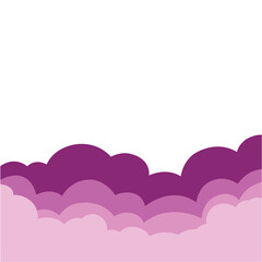 Cloud Corner Border Vector. Cute Decorative Frame Element