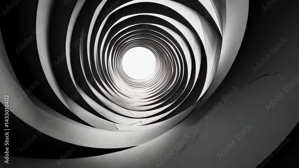 Poster captivating spiral architecture reveals a luminous perspective from below in a modern urban setting 