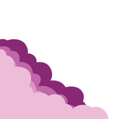 Cloud Corner Border Vector. Cute Decorative Frame Element