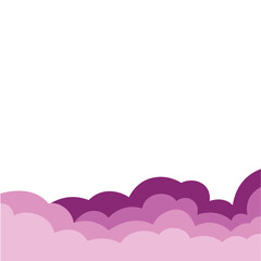 Cloud Corner Border Vector. Cute Decorative Frame Element