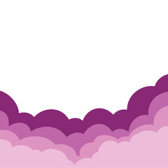 Cloud Corner Border Vector. Cute Decorative Frame Element