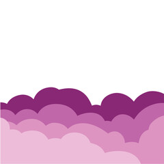 Cloud Corner Border Vector. Cute Decorative Frame Element