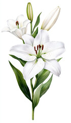 The blooming of elegant lilies