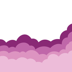 Cloud Corner Border Vector. Cute Decorative Frame Element