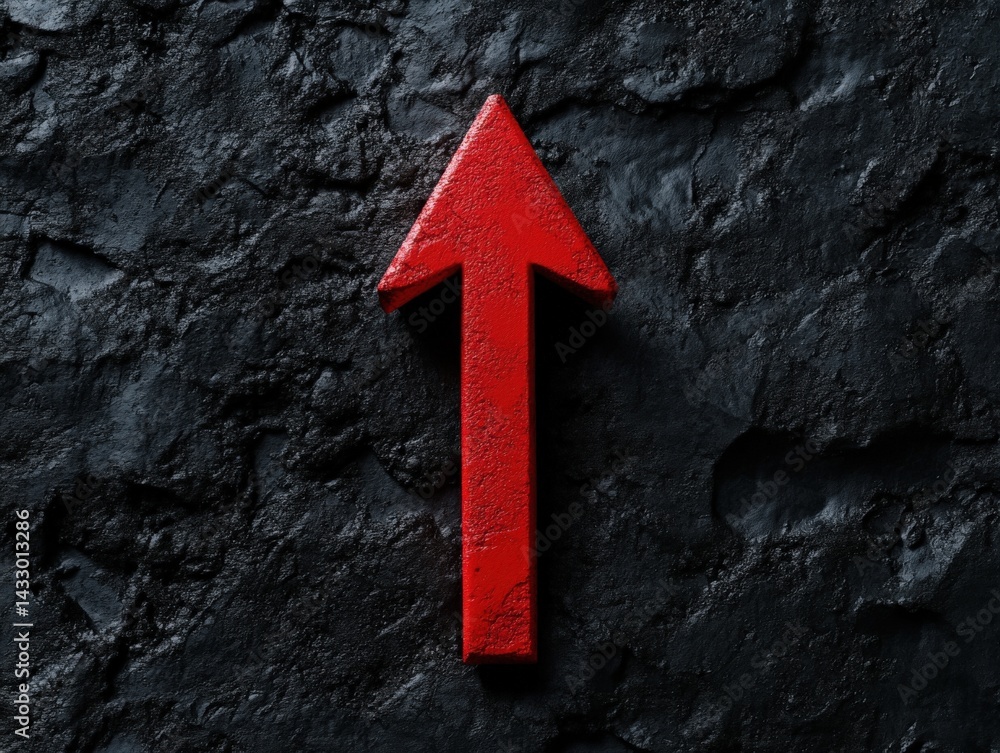 Poster red arrow pointing up