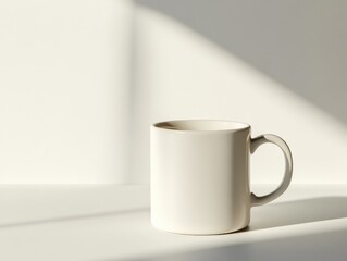 Ivory ceramic mug with sunshine