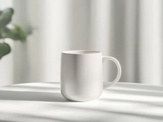 Simple white mug still life