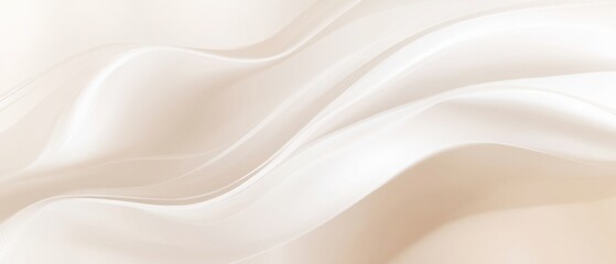 Obraz premium Elegant beige abstract background with flowing silk waves, soft light and shadow for luxury design and cosmetic concept