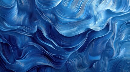 Obraz premium Abstract flowing blue ribbons