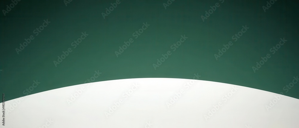 Poster abstract dark green and white curved background with smooth gradient for modern design and minimalis