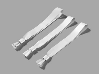 White Blank Fabric Wristband Mockup for Event