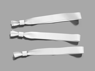 White Blank Event Wristband Mockup with Crimp