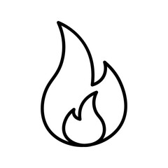 Fire icon on white background