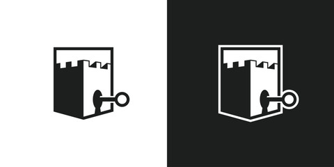 Castle Key Kingdom Security Logo Design