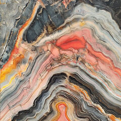Obraz premium Gneiss Rock Texture – Banded Metamorphic Stone Layers