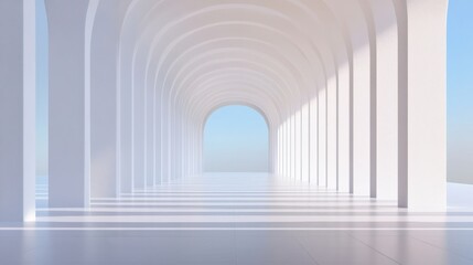 Fototapeta premium White arches architecture hallway