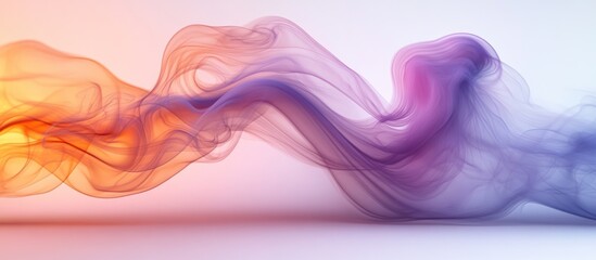 Abstract Colorful Smoke Wave: A Serene Digital Art Piece