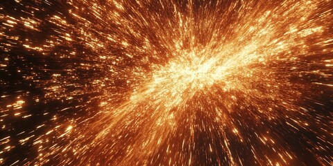 Cosmic Steel Fusion: Abstract Commercial Background with Molten Metal Vortex and Iron Spark Nebula. Industrial Space Gradient and Oxidized Textures for Futuristic Metallurgy Art Design