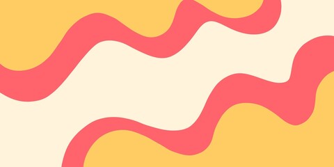 Aesthetic background illustration of beige, orange, and yellow waves