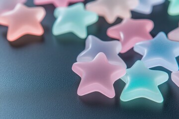 Obraz premium Pastel star shaped candies