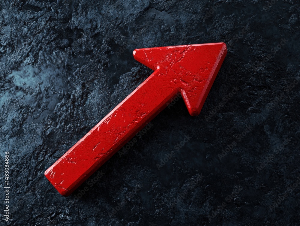 Poster red arrow pointing upward