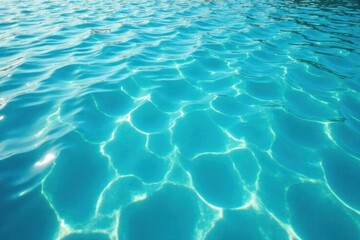 Fototapeta premium Crystal clear water surface with circular waves rippling outward, circular waves, ripples