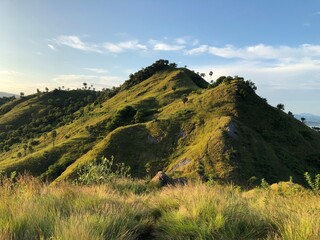 Serene Hilltop Landscape: Golden Hour in Southeast Asia