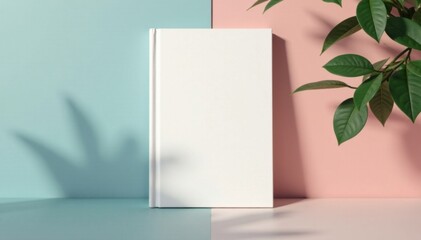 Minimalist Modern Book Cover Mockup with Blank Space for Customization, clean and simple, modern art