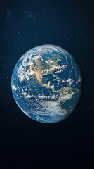 Fototapeta premium Earth at Night – HDR Photo with Architectural Precision, Deep Contrast, and Realistic Lighting in Ultra High Resolution