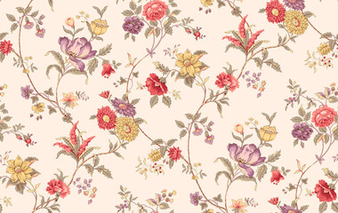 seamless pattern with flowers