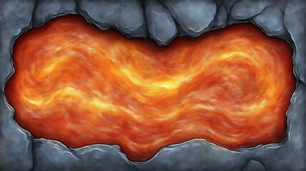 Fototapeta premium Molten rock cave opening