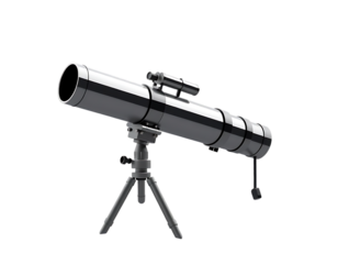 A Detailed Silver Telescope Ready for Stargazing