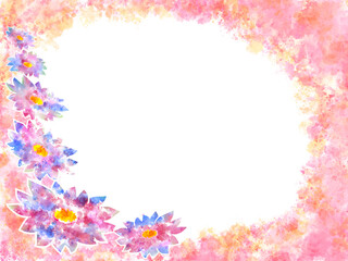 花のイベント宣伝広告用水彩イラスト