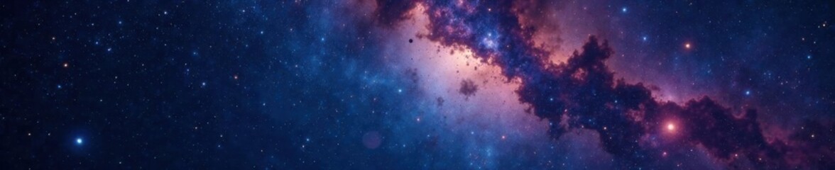 Obraz premium Dark space with stars and galaxy in the background, cosmos, universe, stars