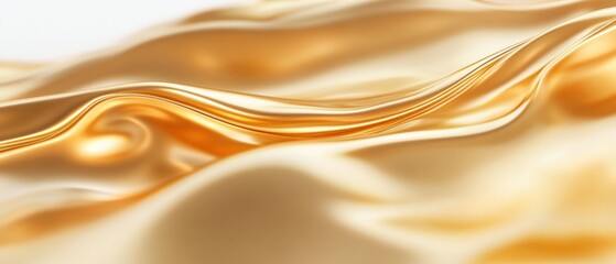 Golden silky wavy background texture