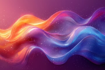 Obraz premium Vivid Flowing Wave of Colorful, Dynamic Lines in Abstract Representation