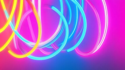Neon curves in vibrant colors