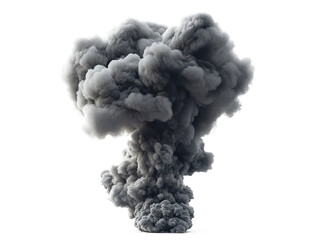 smoke cloud isolated on transparent background.