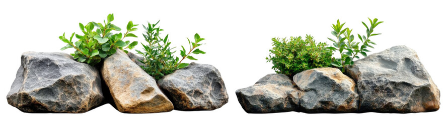 Obraz premium rock garden isolated on transparent background